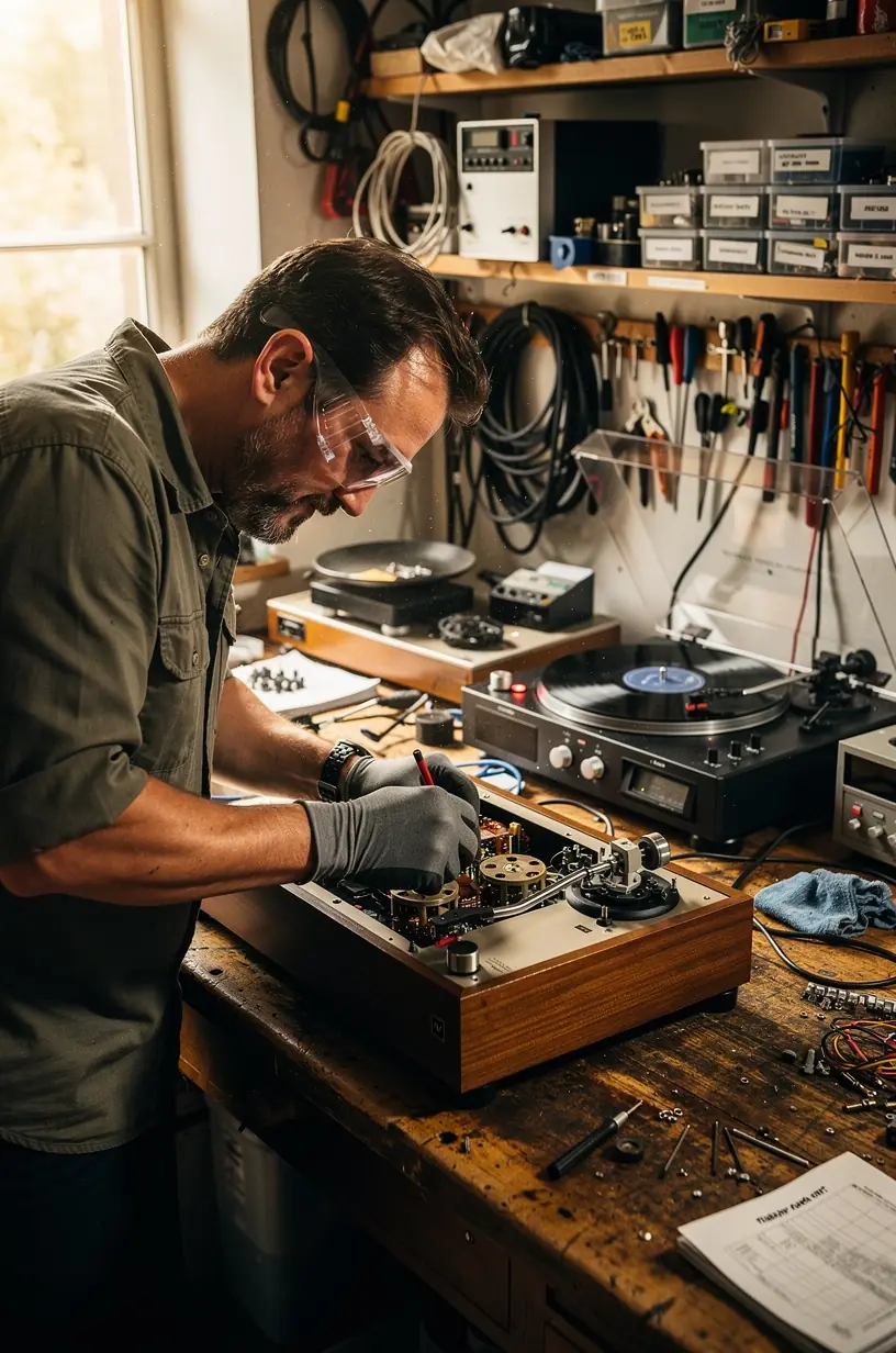 Step-by-step guide for turntable belt replacement